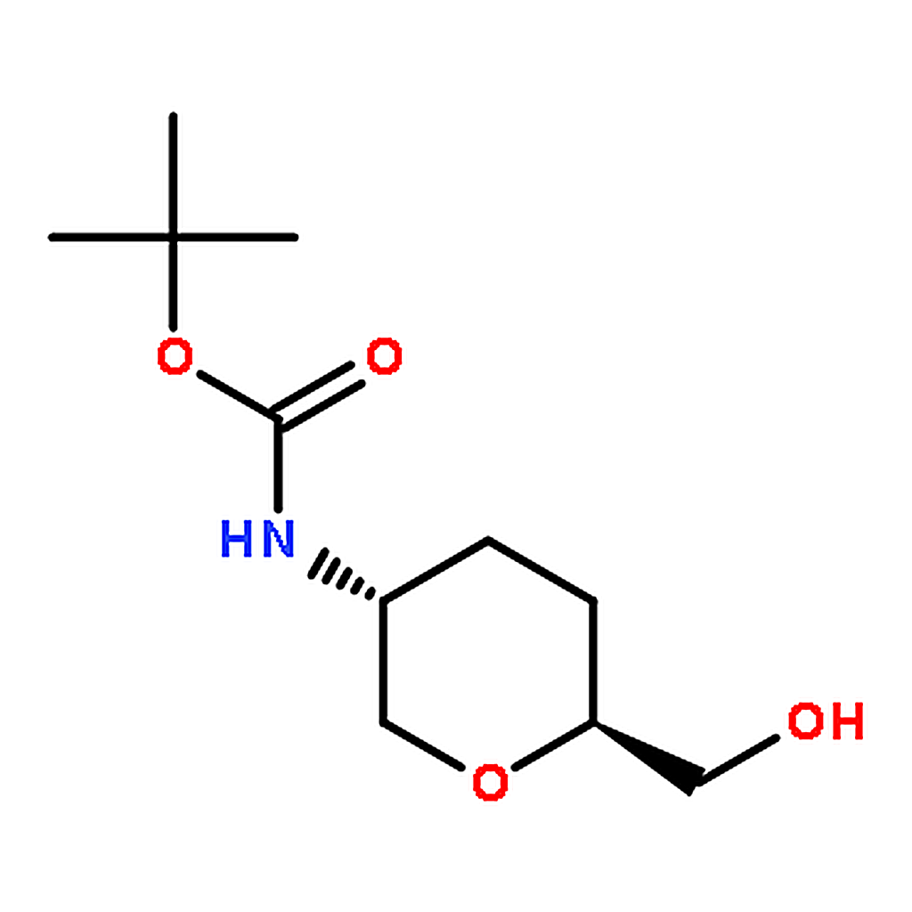 RHAWN tert-Butyl ((3R,6S)-6-(hydroxymethyl)tetrahydro-2H-pyran-3-yl)carbamate