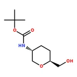 RHAWN tert-Butyl ((3R,6S)-6-(hydroxymethyl)tetrahydro-2H-pyran-3-yl)carbamate
