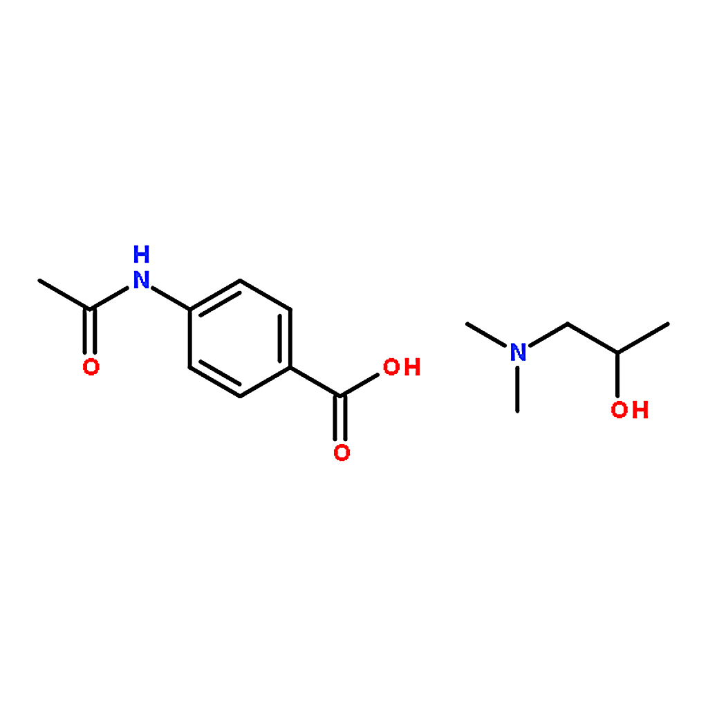 RHAWN 2-Hydroxy-N,N-dimethylpropan-1-aminium 4-acetamidobenzoate