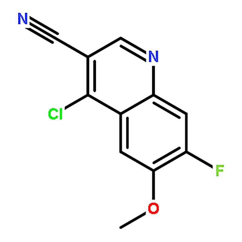 RHAWN 4-CHLORO-7-FLUORO-6-METHOXY-QUINOLINE-3-CARBONITRILE
