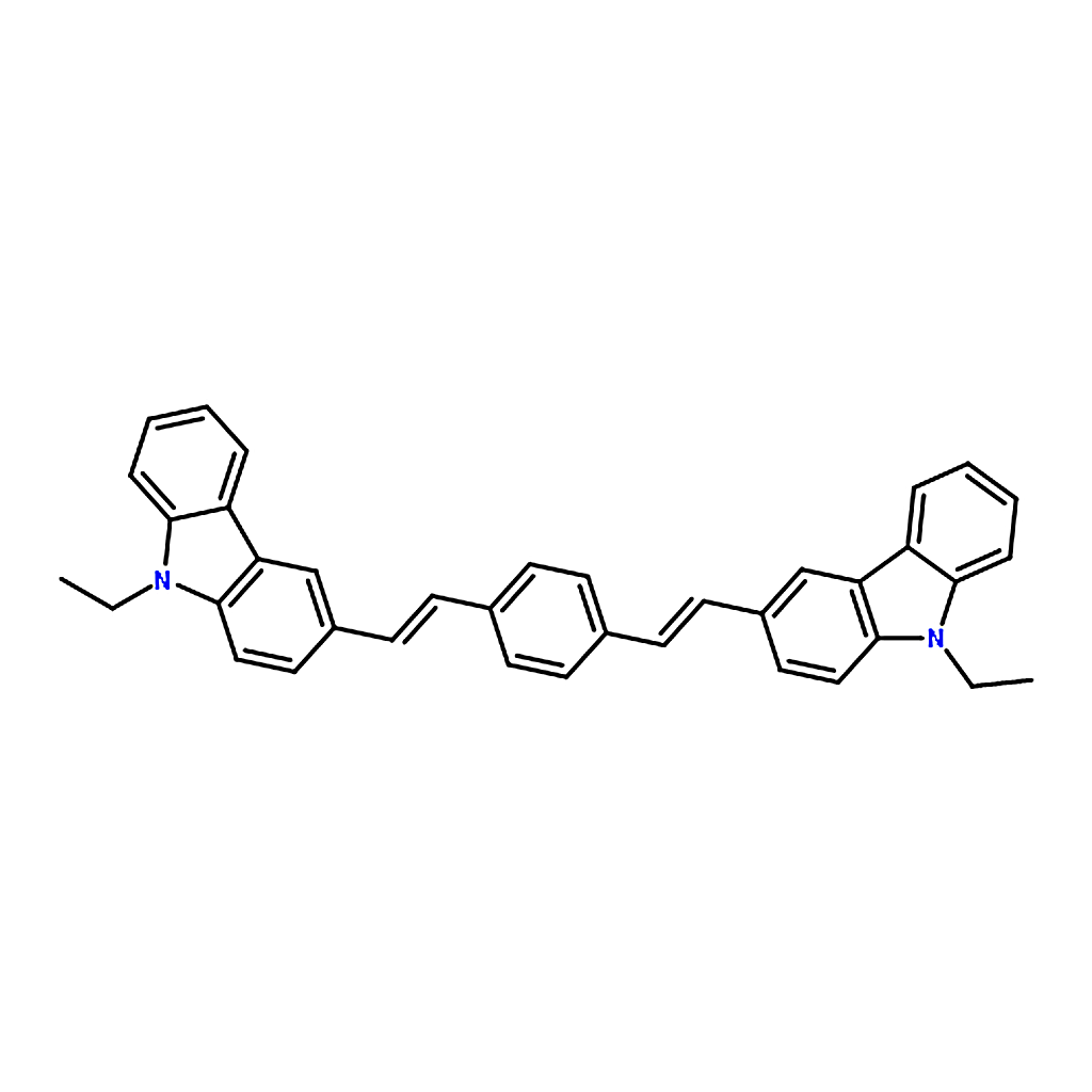 RHAWN 1,4-Bis[2-(9-ethylcarbazol-3-yl)vinyl]benzene