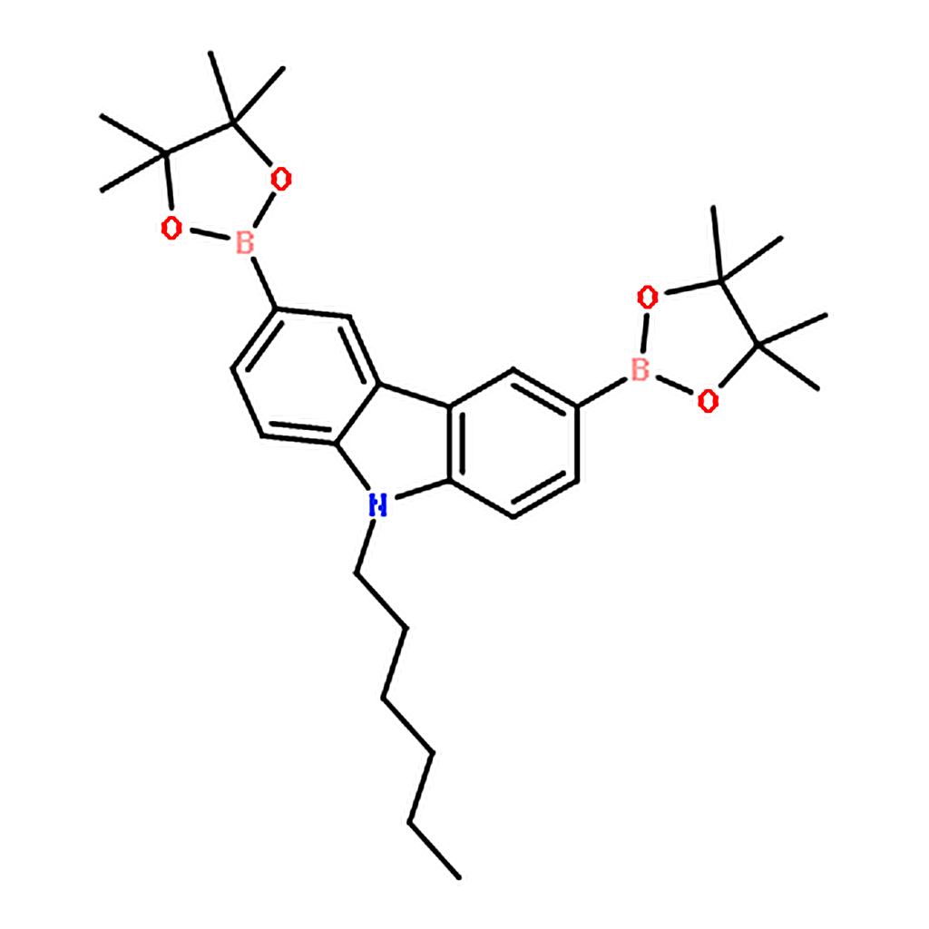 RHAWN 9-Hexyl-3,6-bis(4,4,5,5-tetramethyl-1,3,2-dioxaborolan-2-yl)-9H-carbazole