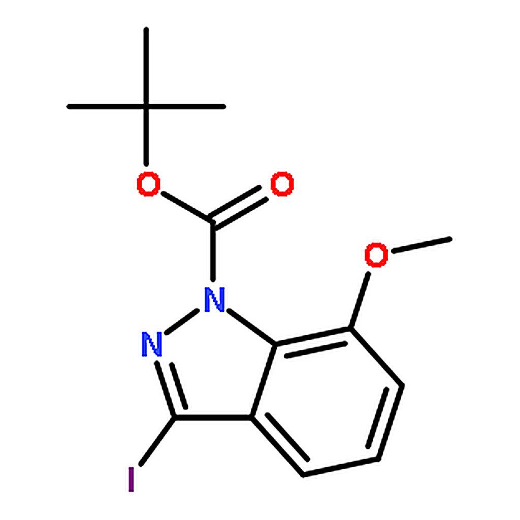 RHAWN tert-Butyl 3-iodo-7-methoxy-1H-indazole-1-carboxylate