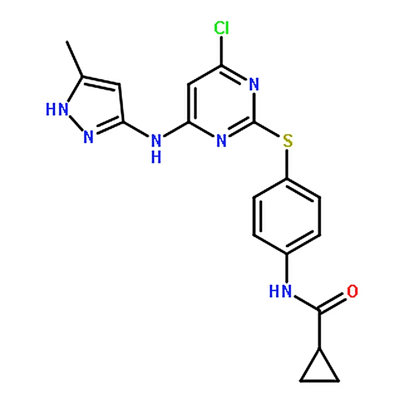 RHAWN N-(4-((4-Chloro-6-((5-methyl-1H-pyrazol-3-yl)amino)pyrimidin-2-yl)thio)phenyl)cyclopropaneca