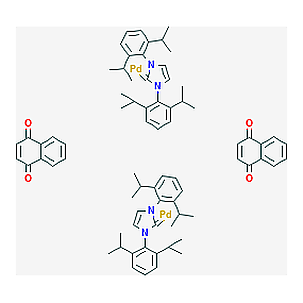 RHAWN 1,3-Bis(2,6-diisopropylphenyl)imidazol-2-ylidene(1,4-naphthoquinone)palladium(0) dimer