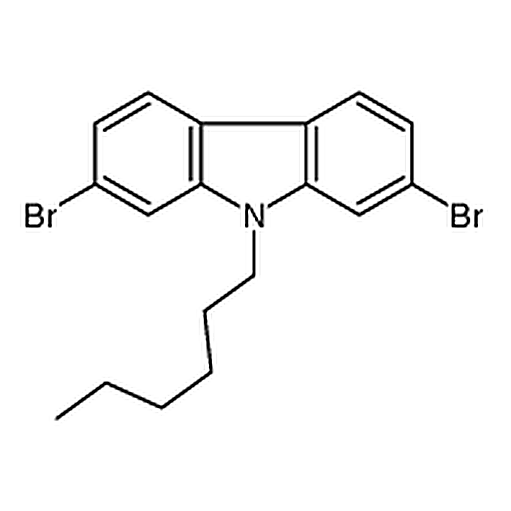 RHAWN 2,7-Dibromo-9-hexyl-9H-carbazole