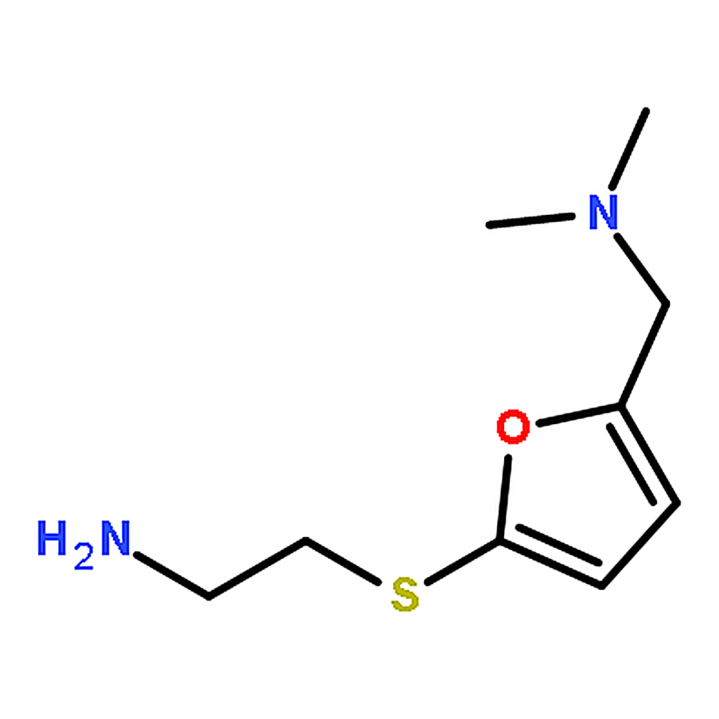 RHAWN 2-[[[5-[(Dimethylamino)methyl]-2-furyl]methyl]thio]ethylamine