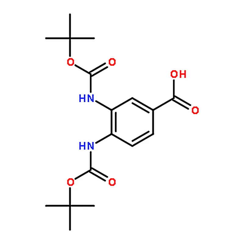 RHAWN 3,4-Bis((tert-butoxycarbonyl)amino)benzoic acid