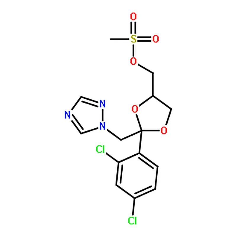RHAWN cis-2-(2,4-Dichlorophenyl)-2-(1H-1,2,4-triazol-1-ylmethyl)-1,3-dioxolan-4-ylmethyl methanesu