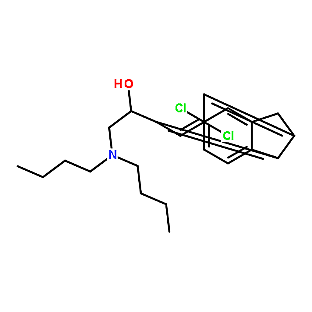 RHAWN 2,7-Dichloro-alpha-[(dibutylamino)methyl]-9H-fluorene-4-methanol