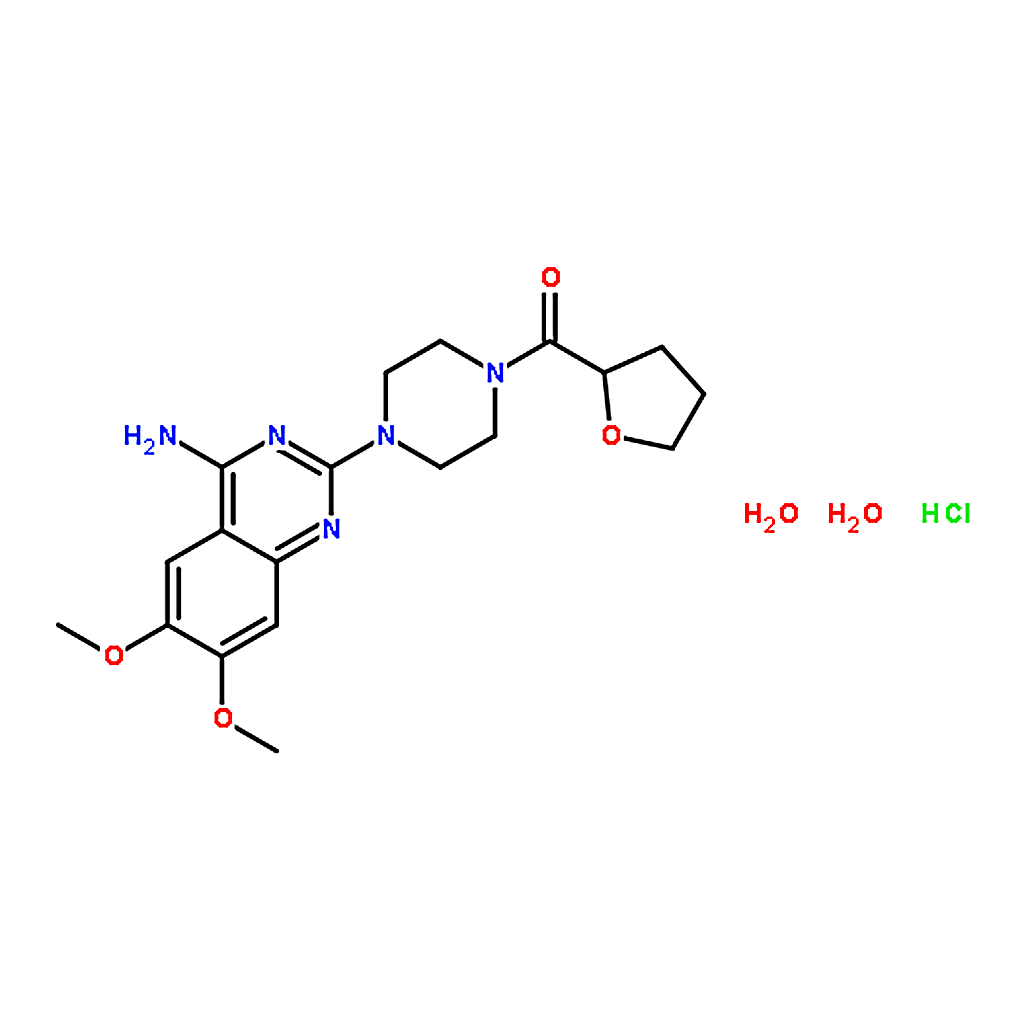 RHAWN (4-(4-Amino-6,7-dimethoxyquinazolin-2-yl)piperazin-1-yl)(tetrahydrofuran-2-yl)methanone hydr