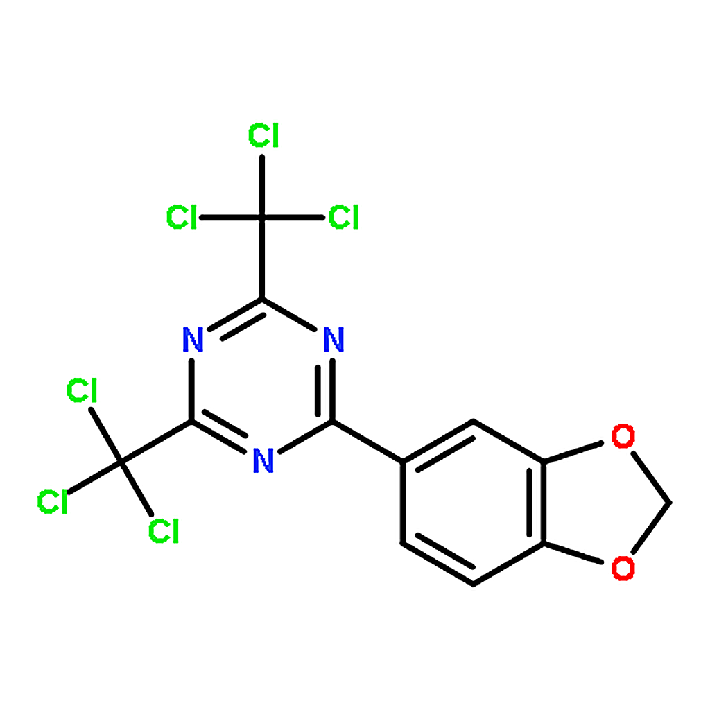 RHAWN 2-(1,3-Benzodioxol-5-yl)-4,6-bis(trichloromethyl)-1,3,5-triazine