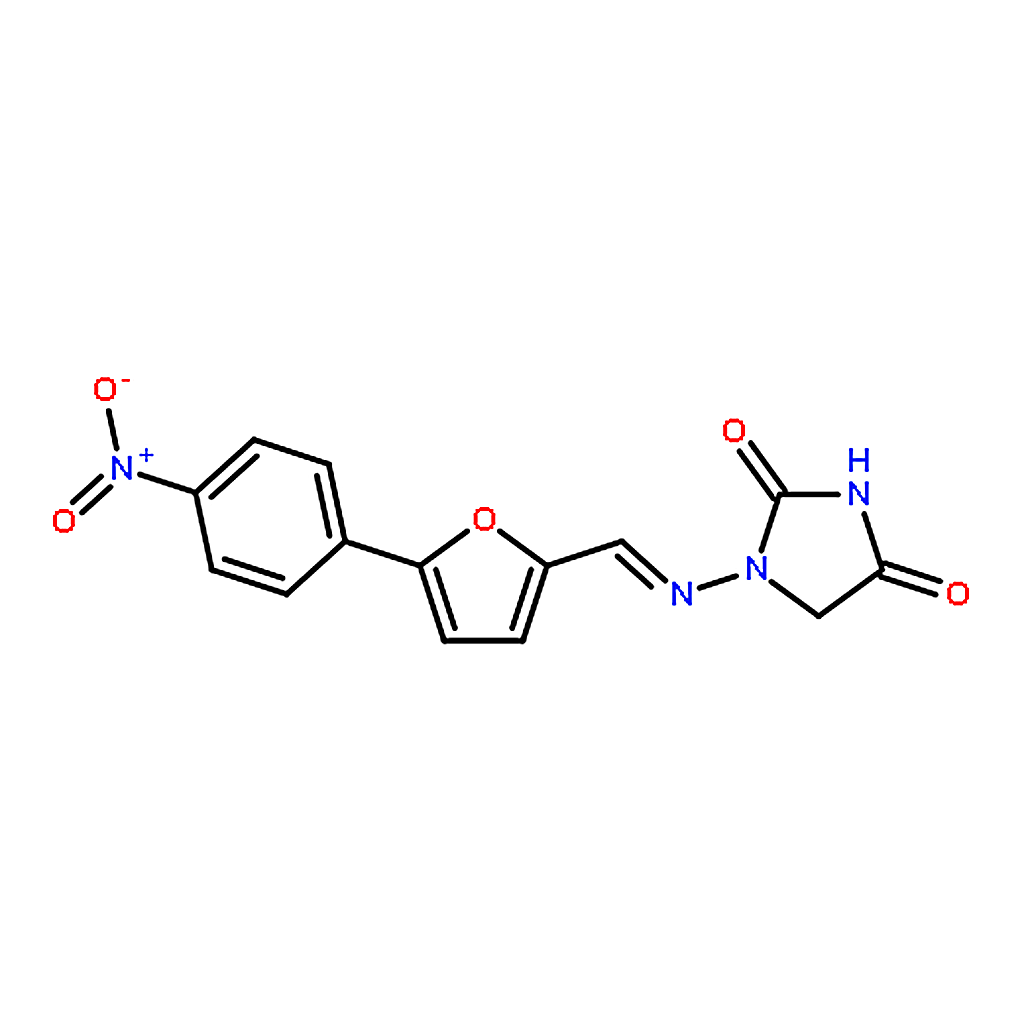 RHAWN 1-(((5-(4-Nitrophenyl)furan-2-yl)methylene)amino)imidazolidine-2,4-dione