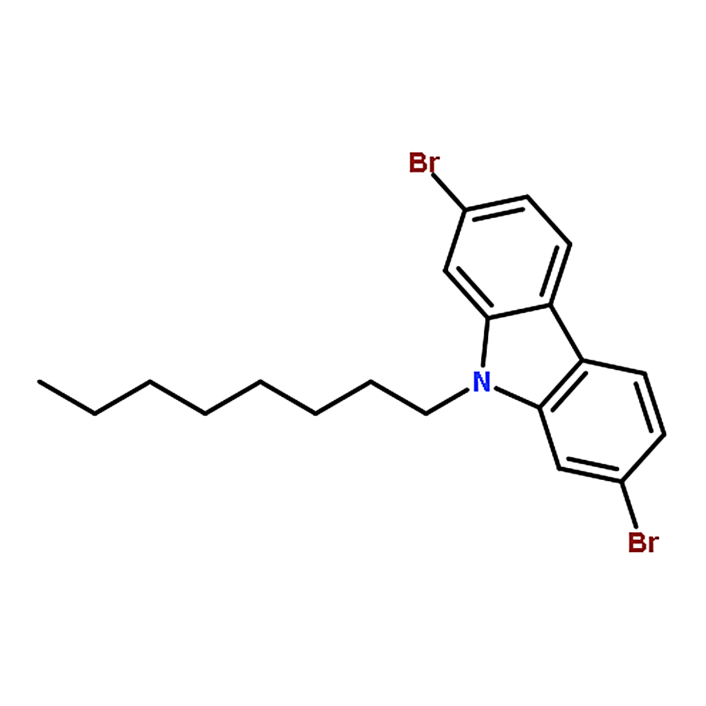 RHAWN 2,7-Dibromo-9-octyl-9H-carbazole