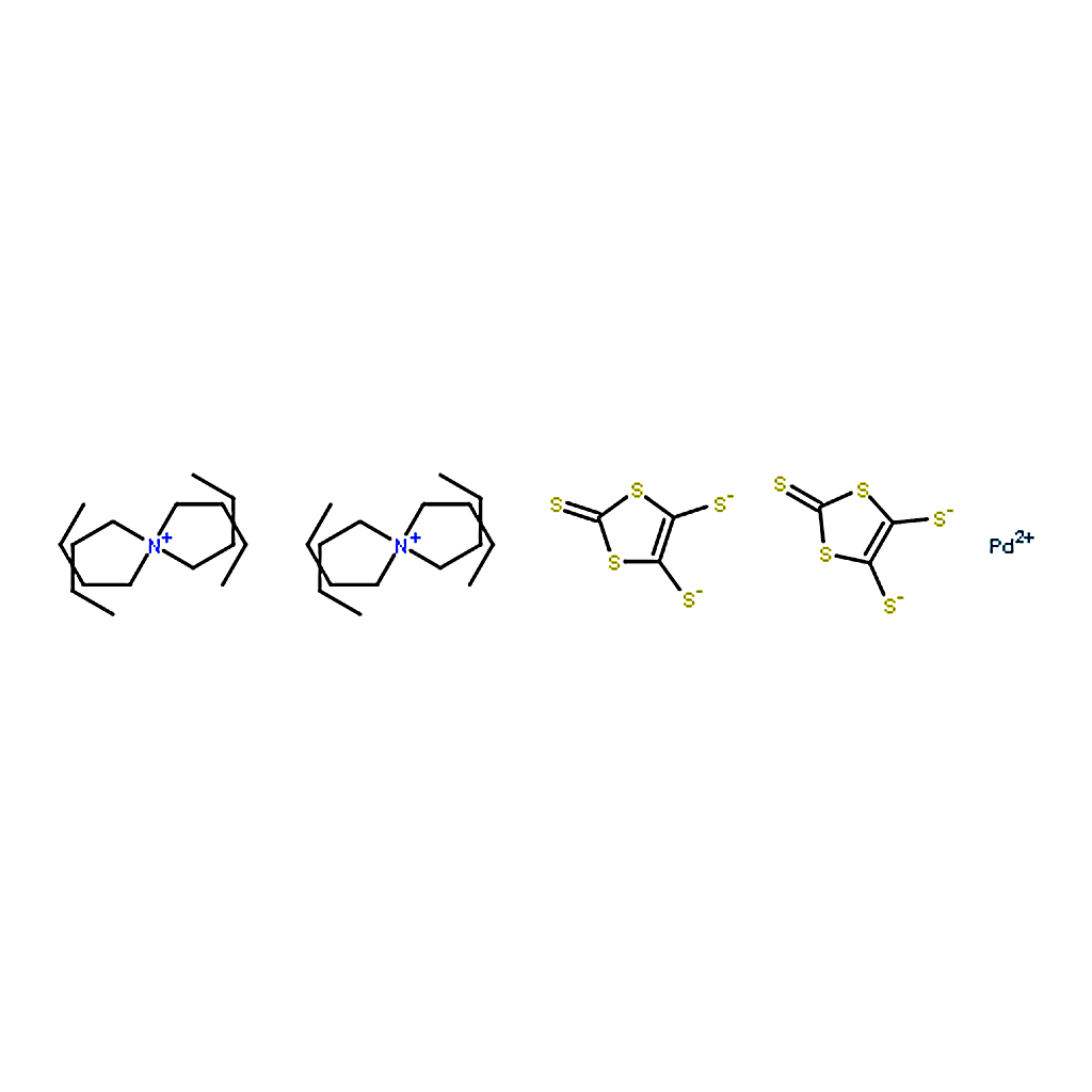 RHAWN Bis(tetrabutylammonium) Bis(1,3-dithiole-2-thione-4,5-dithiolato)palladium(II)