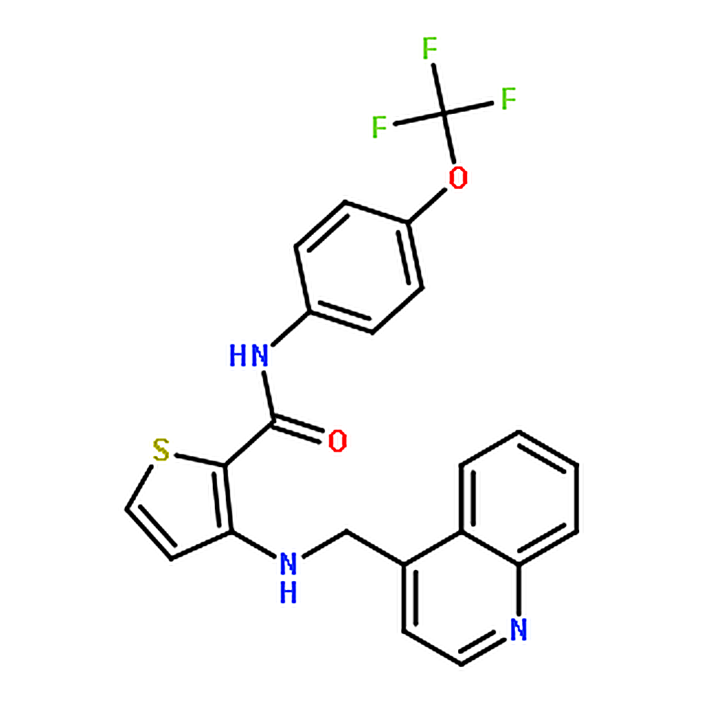 RHAWN 3-(quinolin-4-ylmethylamino)-N-[4-(trifluoromethoxy)phenyl]thiophene-2-carboxamide