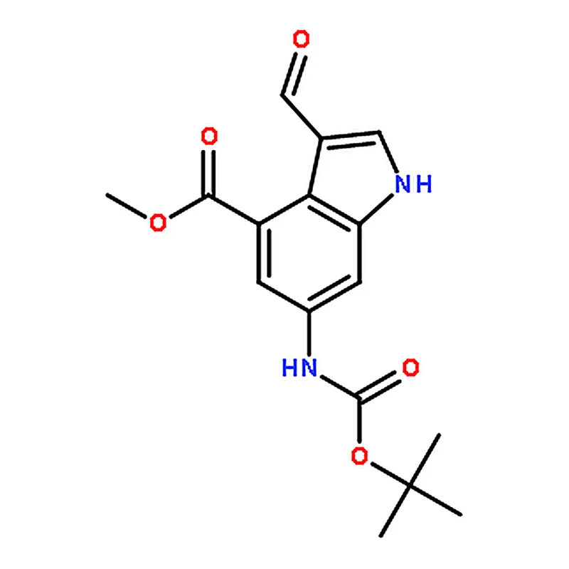 RHAWN Methyl 6-((tert-butoxycarbonyl)amino)-3-formyl-1H-indole-4-carboxylate