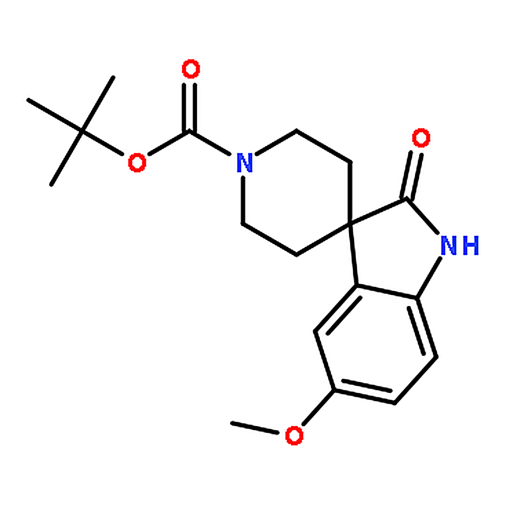 RHAWN tert-Butyl 5-methoxy-2-oxospiro[indoline-3，4'-piperidine]-1'-carboxylate