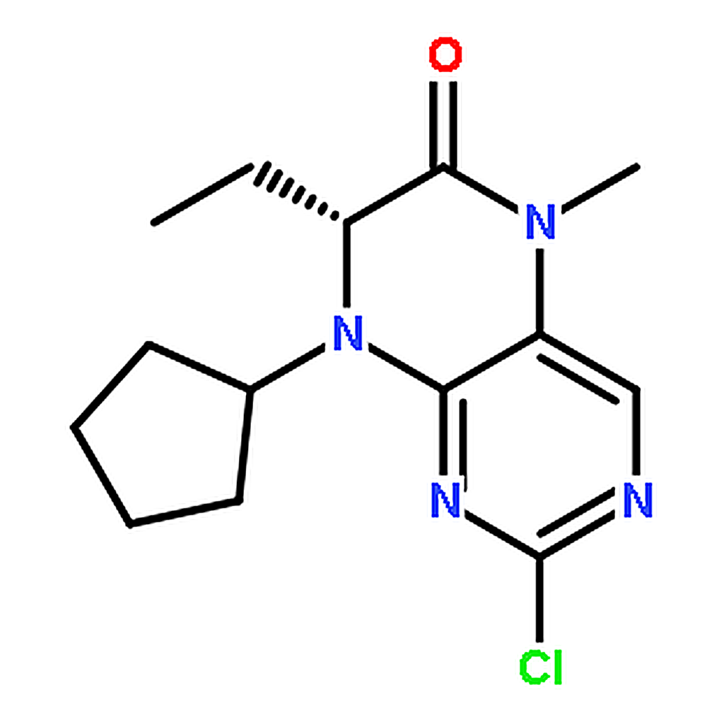 RHAWN (R)-2-Chloro-8-cyclopentyl-7-ethyl-5-methyl-7,8-dihydropteridin-6(5H)-one