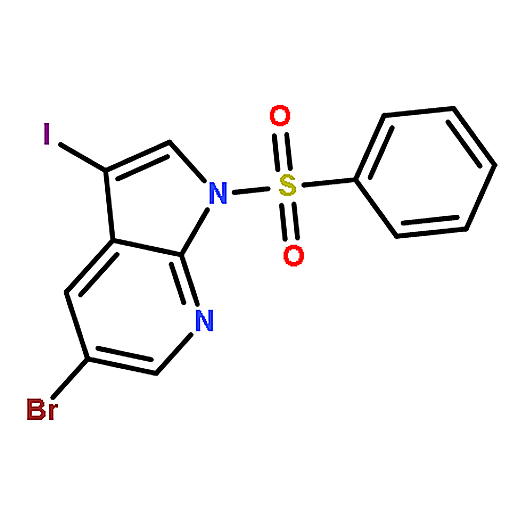 RHAWN 5-Bromo-3-iodo-1-(phenylsulfonyl)-1H-pyrrolo[2,3-b]pyridine