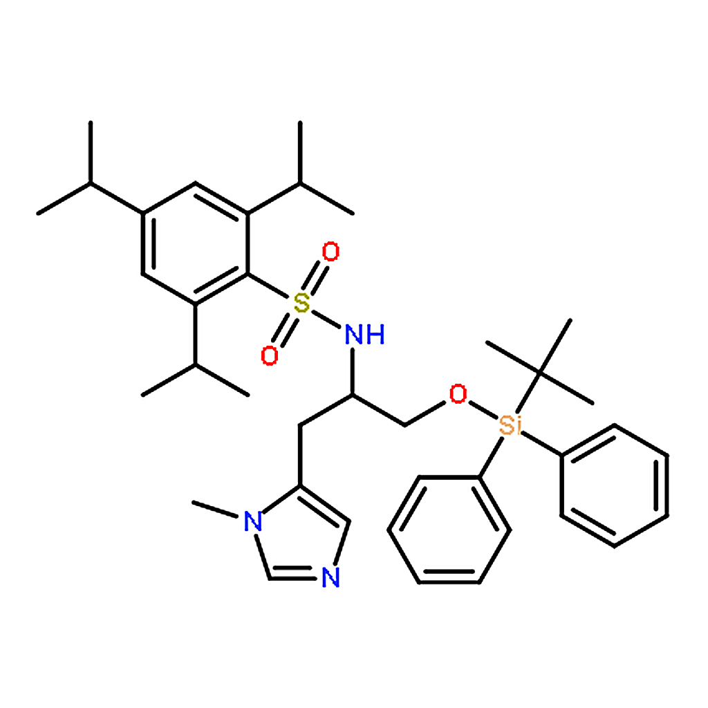 RHAWN N-(2,4,6-Triisopropylbenzenesulfonyl)-O-(tert-butyldiphenylsilyl)-┪-methyl-L-histidinol