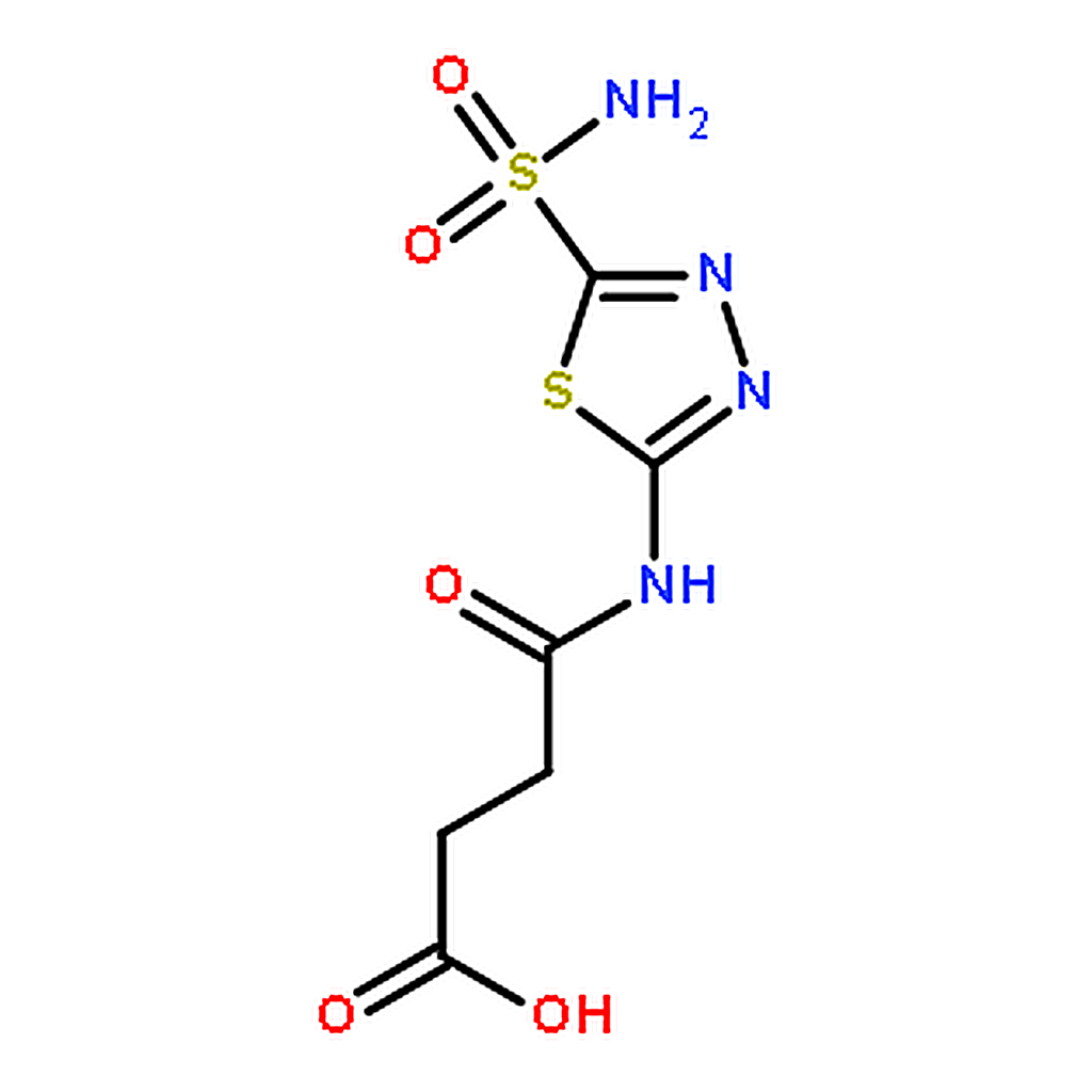 RHAWN 4-Oxo-4-((5-sulfamoyl-1,3,4-thiadiazol-2-yl)amino)butanoic acid