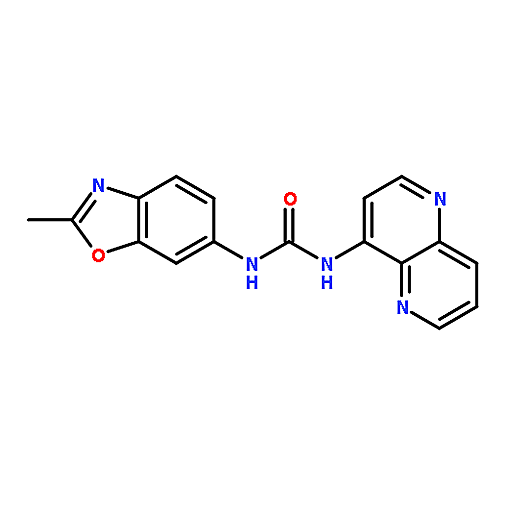 RHAWN 1-(2-Methylbenzo[d]oxazol-6-yl)-3-(1,5-naphthyridin-4-yl)urea