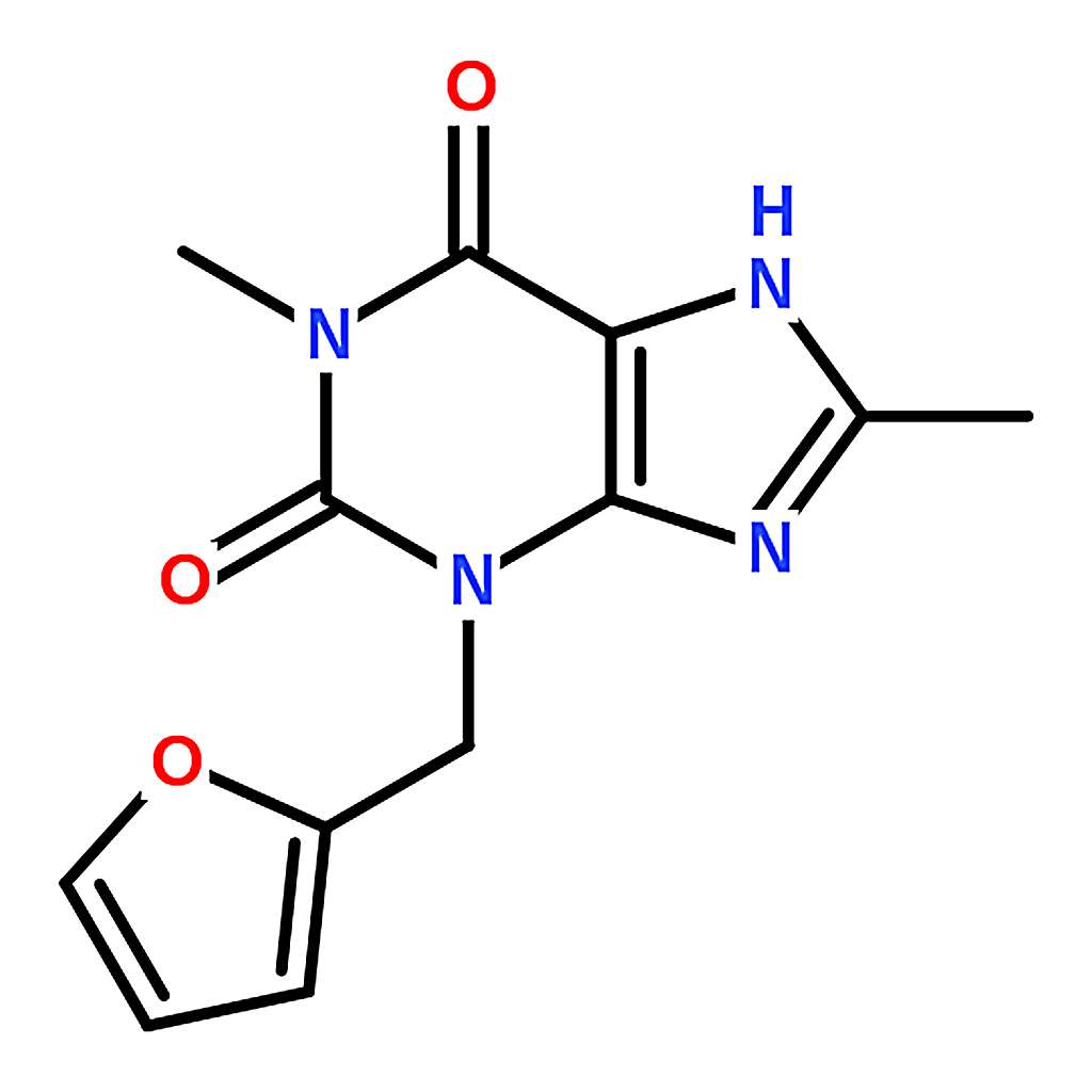 RHAWN 3-(Furan-2-ylmethyl)-1,8-dimethyl-1H-purine-2,6(3H,7H)-dione