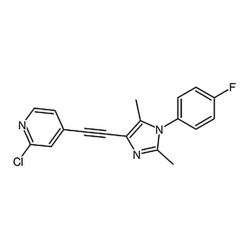 RHAWN 2-Chloro-4-((1-(4-fluorophenyl)-2,5-dimethyl-1H-imidazol-4-yl)ethynyl)pyridine