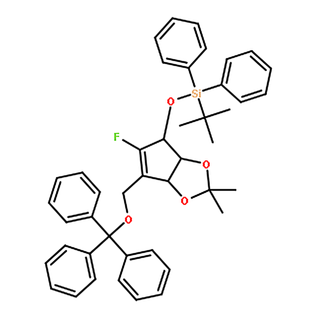 RHAWN tert-Butyl(((3aR,4R,6aR)-5-fluoro-2,2-dimethyl-6-((trityloxy)methyl)-4,6a-dihydro-3aH-cyclop