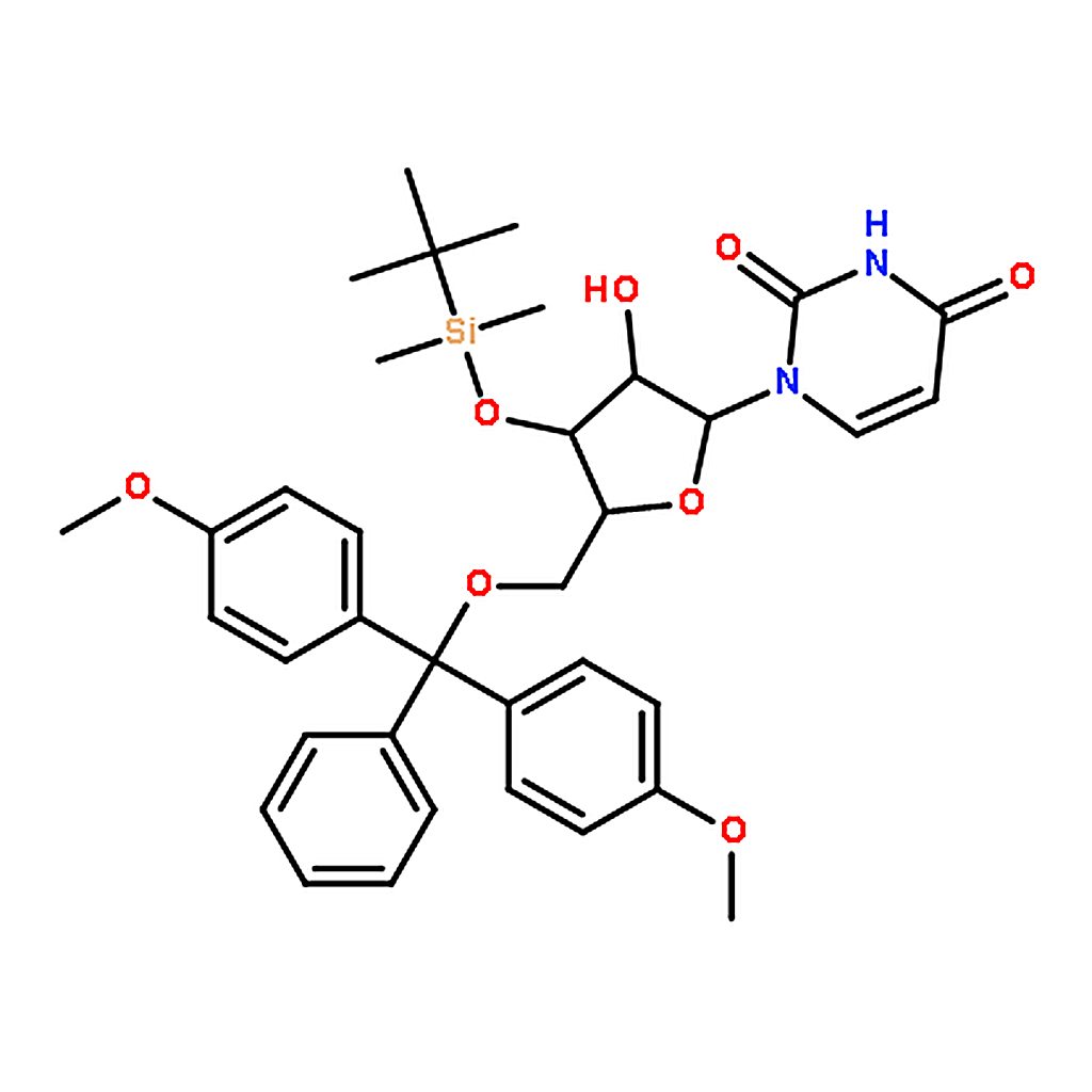 RHAWN 1-((2R,3R,4S,5R)-5-((Bis(4-methoxyphenyl)(phenyl)methoxy)methyl)-4-((tert-butyldimethylsilyl