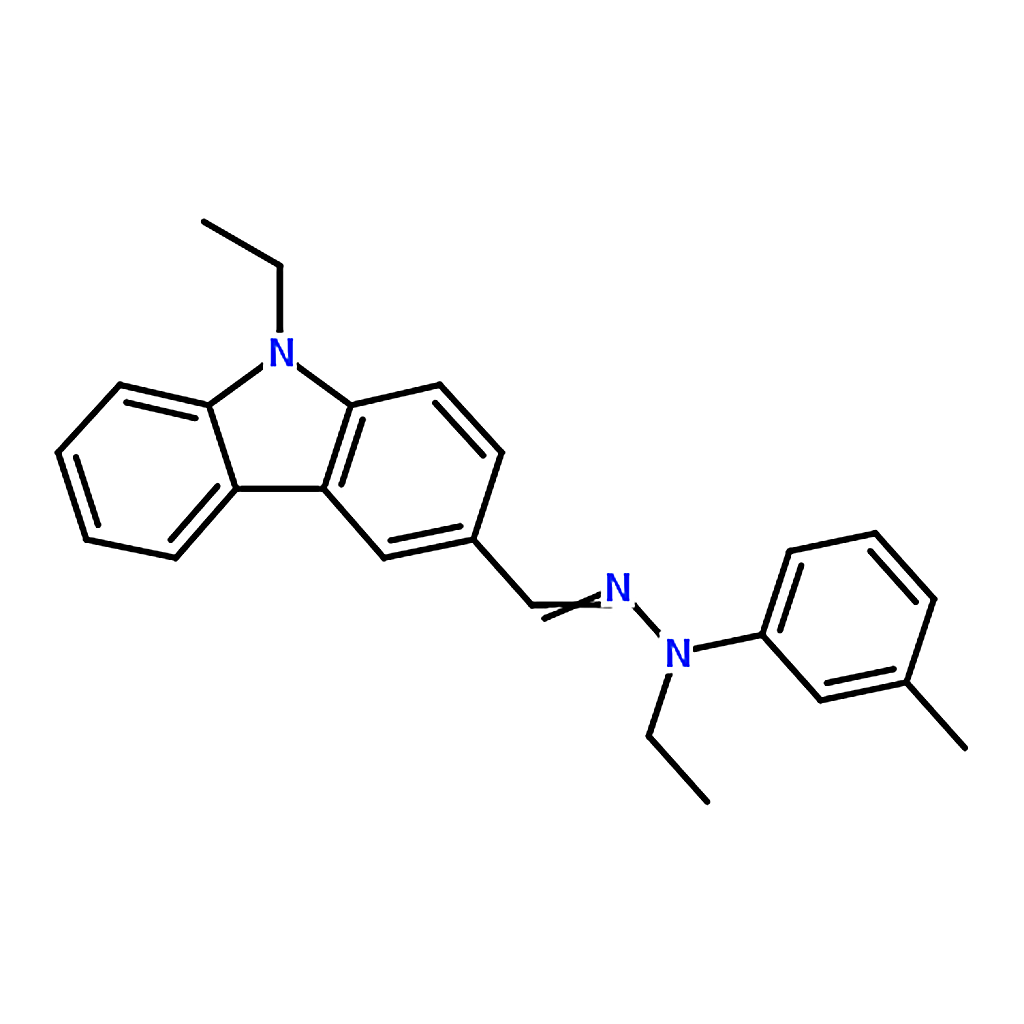 RHAWN 9-Ethylcarbazole-3-carboxaldehyde <i>N</i>-Ethyl-<i>N</i>-(<i>m</i>-tolyl)hydrazone