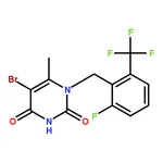 RHAWN 5-Bromo-1-(2-fluoro-6-(trifluoromethyl)benzyl)-6-methylpyrimidine-2,4(1H,3H)-dione