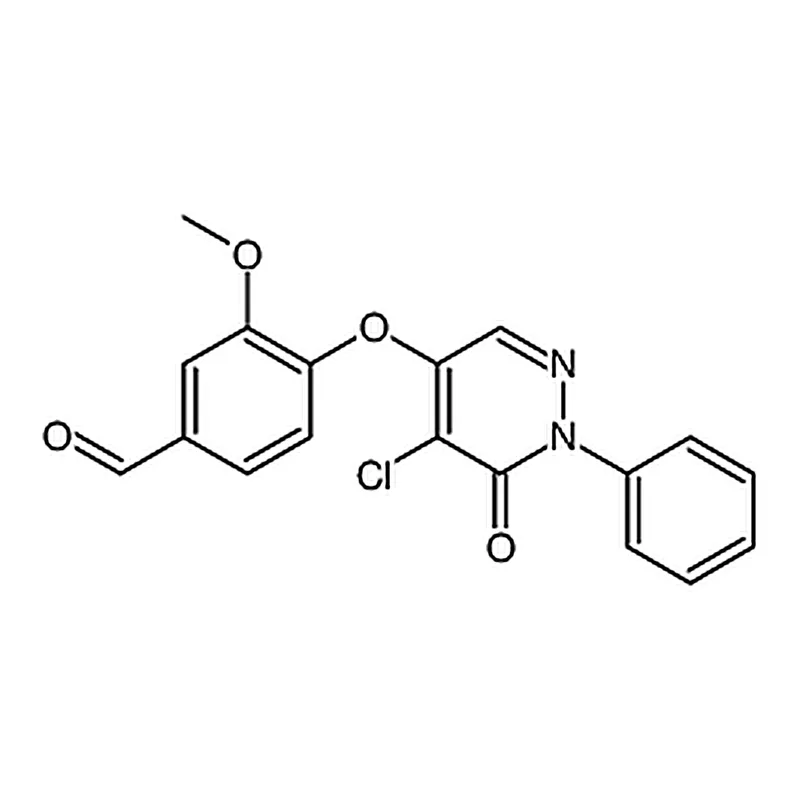 RHAWN 4-((5-Chloro-6-oxo-1-phenyl-1,6-dihydropyridazin-4-yl)oxy)-3-methoxybenzaldehyde