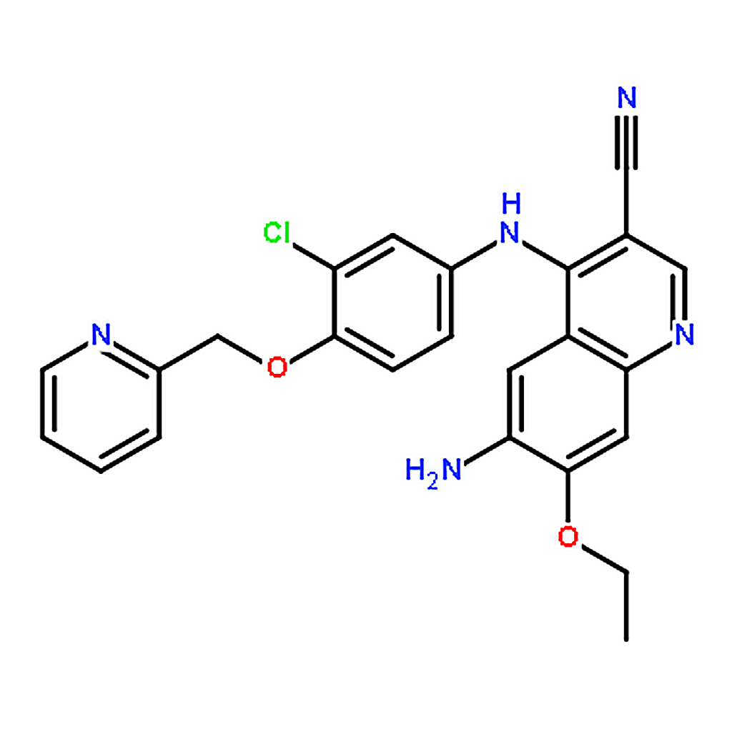 RHAWN 6-Amino-4-((3-chloro-4-(pyridin-2-ylmethoxy)phenyl)amino)-7-ethoxyquinoline-3-carbonitrile