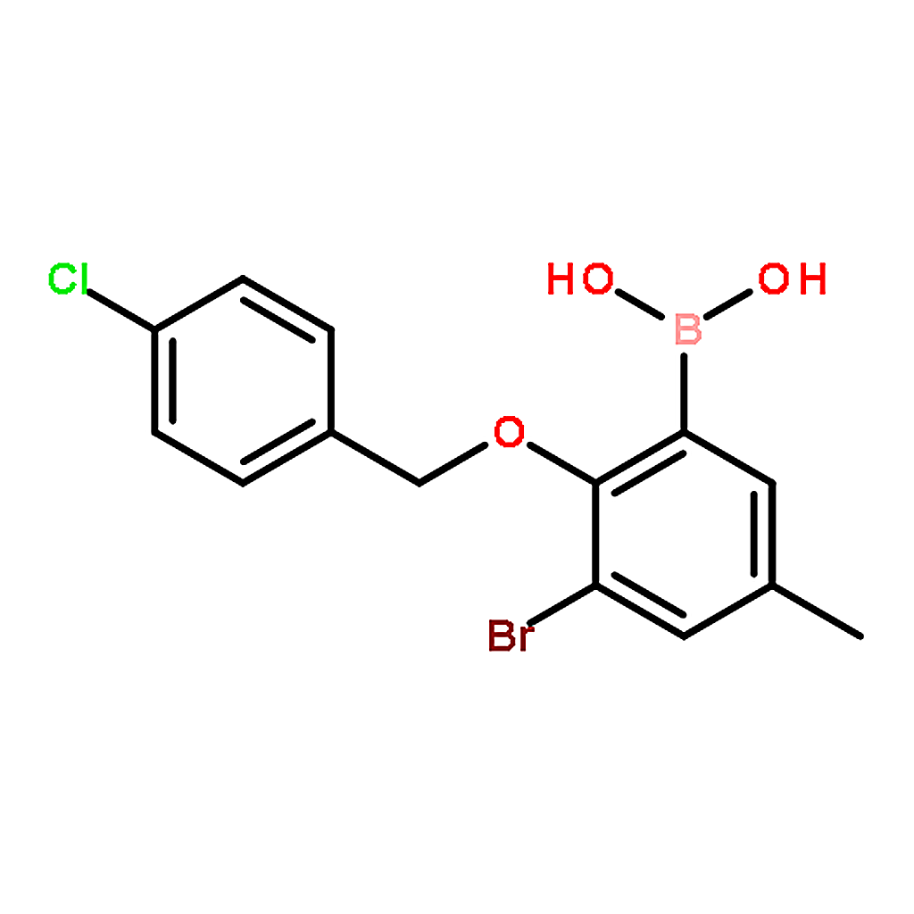 RHAWN 3-Bromo-2-(4'-chlorobenzyloxy)-5-methylphenylboronic acid
