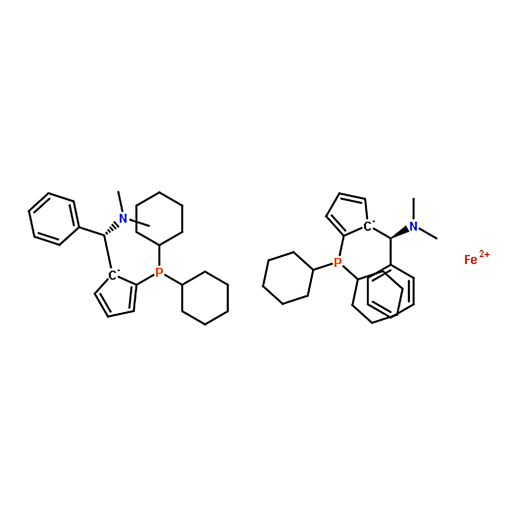 RHAWN (RP,R'P)-1,1'-Bis(dicyclohexylphosphino)-2,2'-bis[(S)--(dimethylamino)benzyl]ferrocene
