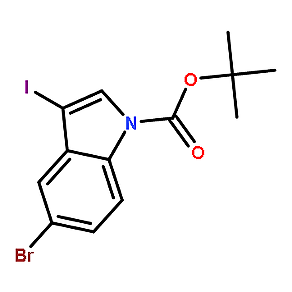 RHAWN tert-Butyl 5-bromo-3-iodo-1H-indole-1-carboxylate