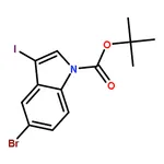 RHAWN tert-Butyl 5-bromo-3-iodo-1H-indole-1-carboxylate
