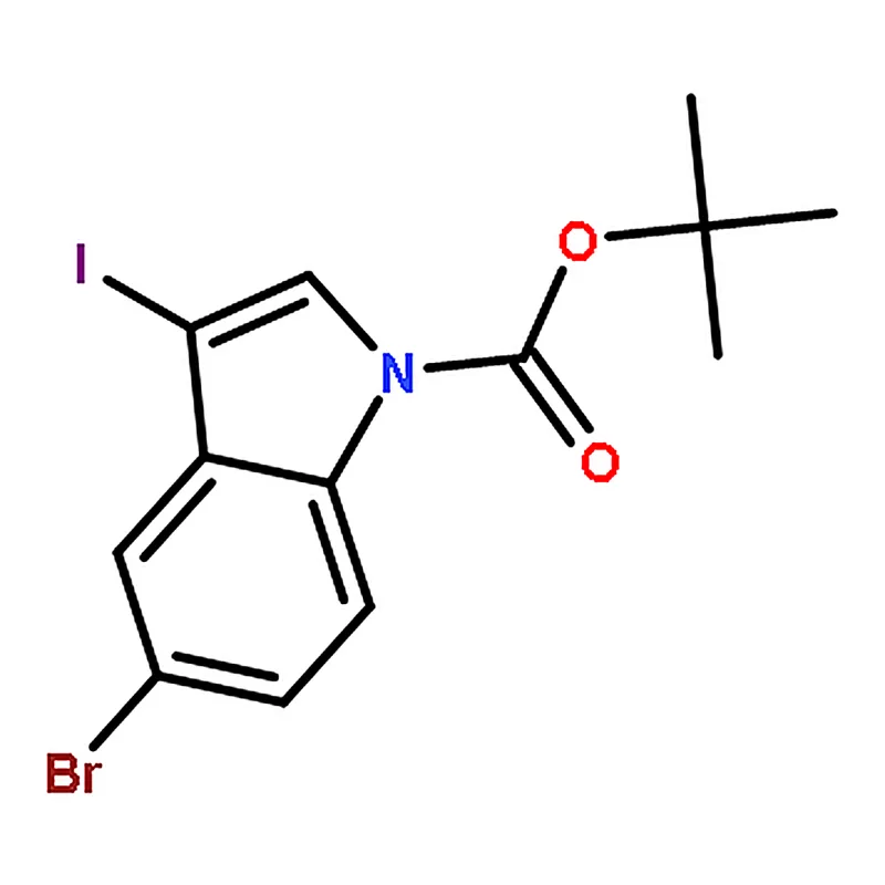 RHAWN tert-Butyl 5-bromo-3-iodo-1H-indole-1-carboxylate