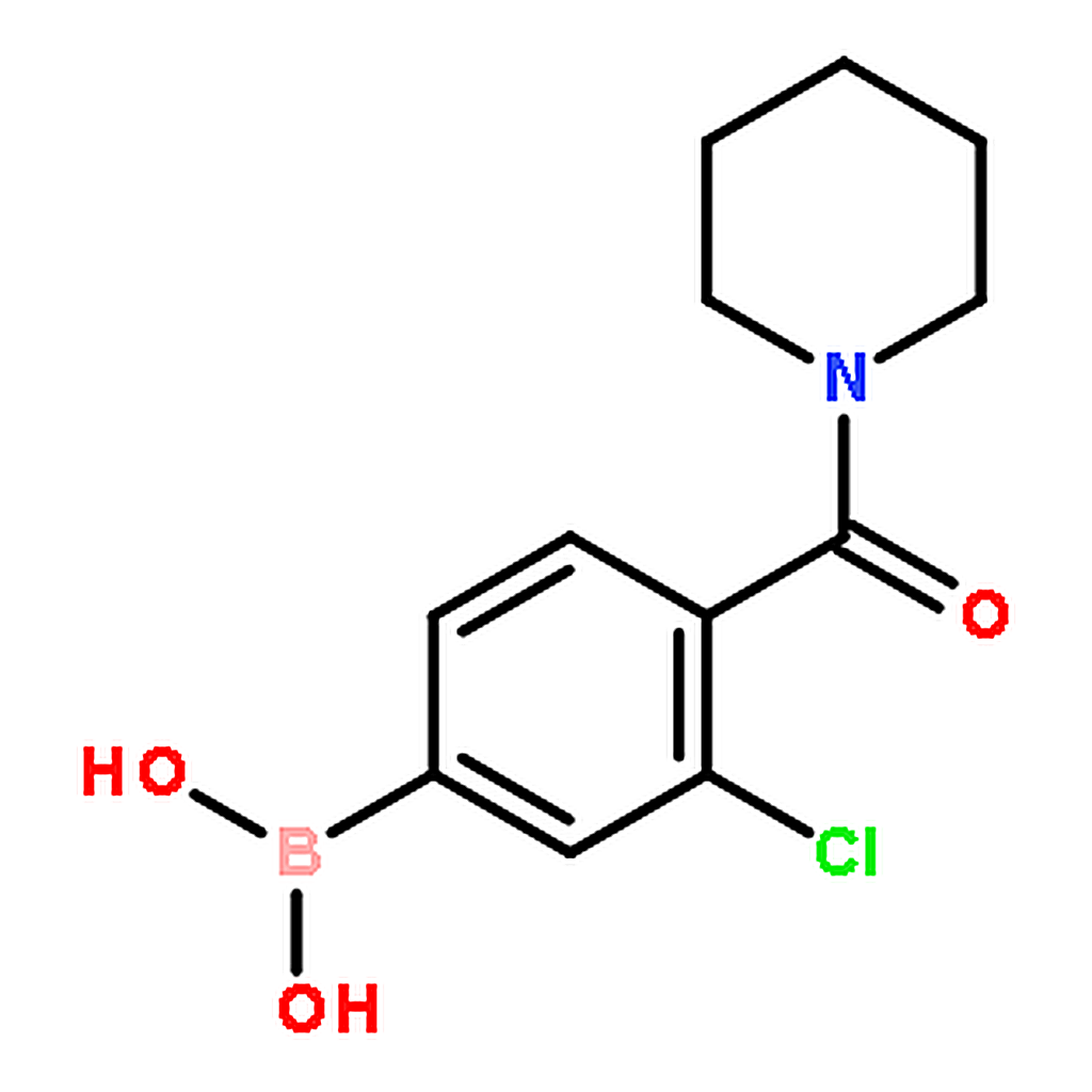 RHAWN 3-Chloro-4-(piperidine-1-carbonyl)phenylboronic acid