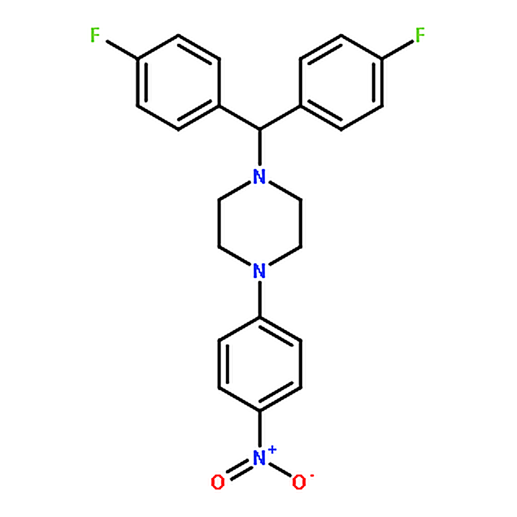RHAWN 1-(Bis(4-fluorophenyl)methyl)-4-(4-nitrophenyl)piperazine