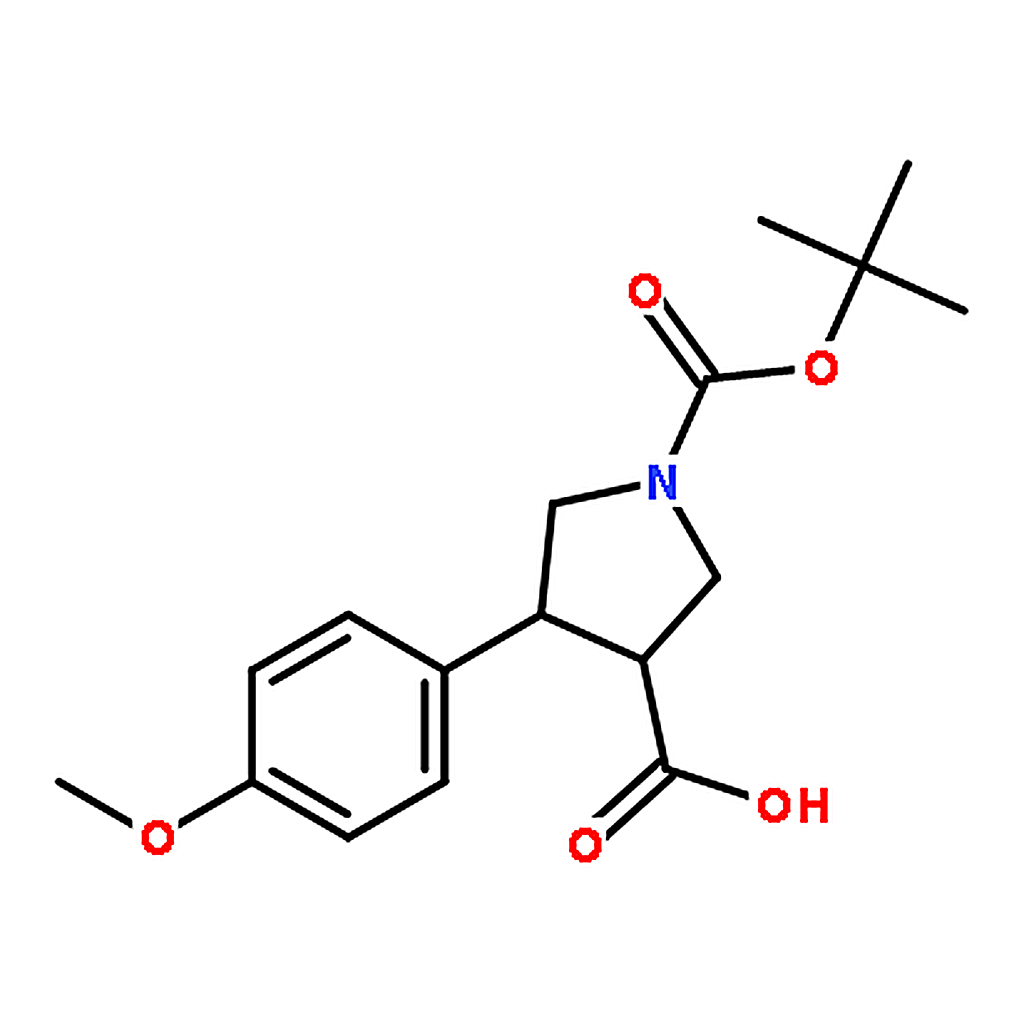 RHAWN 1-(tert-Butoxycarbonyl)-4-(4-methoxyphenyl)pyrrolidine-3-carboxylic acid