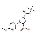 RHAWN 1-(tert-Butoxycarbonyl)-4-(4-methoxyphenyl)pyrrolidine-3-carboxylic acid