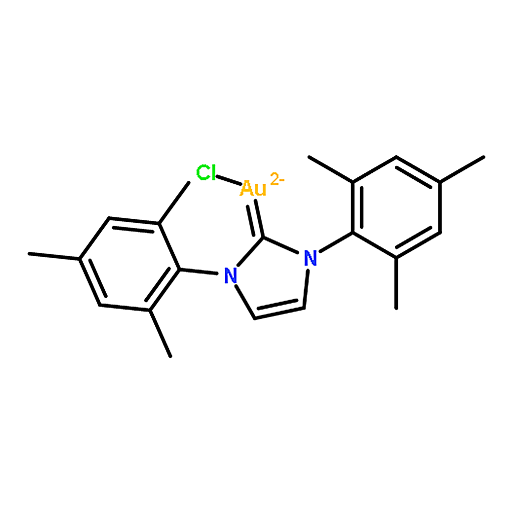 RHAWN Chloro(1,3-dimesityl-1H-imidazol-2(3H)-ylidene)aurate(I)