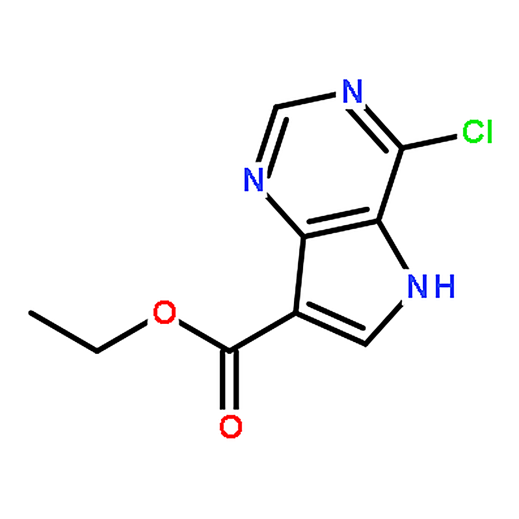 RHAWN ETHYL 4-CHLORO-5H-PYRROLO[3，2-D]PYRIMIDINE-7-CARBOXYLATE