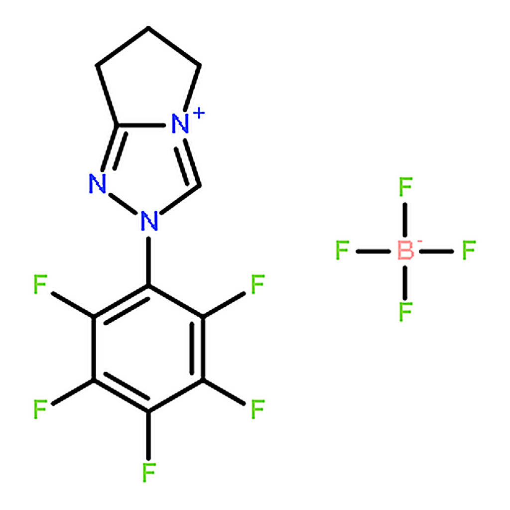 RHAWN 6,7-Dihydro-2-pentafluorophenyl-5H-pyrrolo[2,1-c][1,2,4]triazolium Tetrafluoroborate