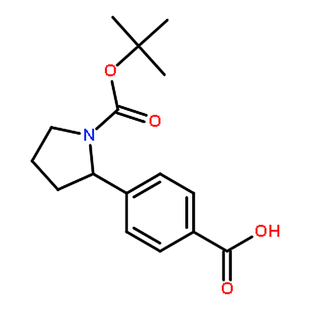 RHAWN 4-(1-(tert-Butoxycarbonyl)pyrrolidin-2-yl)benzoic acid