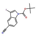 RHAWN tert-Butyl 5-cyano-3-iodo-1H-indole-1-carboxylate