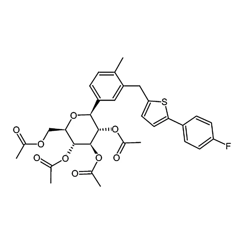 RHAWN (2R,3R,4R,5S,6S)-2-(Acetoxymethyl)-6-(3-((5-(4-fluorophenyl)thiophen-2-yl)methyl)-4-methylph